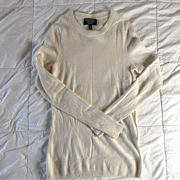 Banana Republic | Merino Wool & Cashmere Blend Sweater | Cream | Size X Smalll - Picture 1 of 10